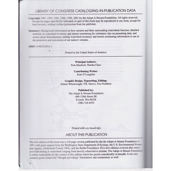 The Streamkeeper's Field Guide | Watershed Monitoring Manual (2001) - Picture 4 of 8
